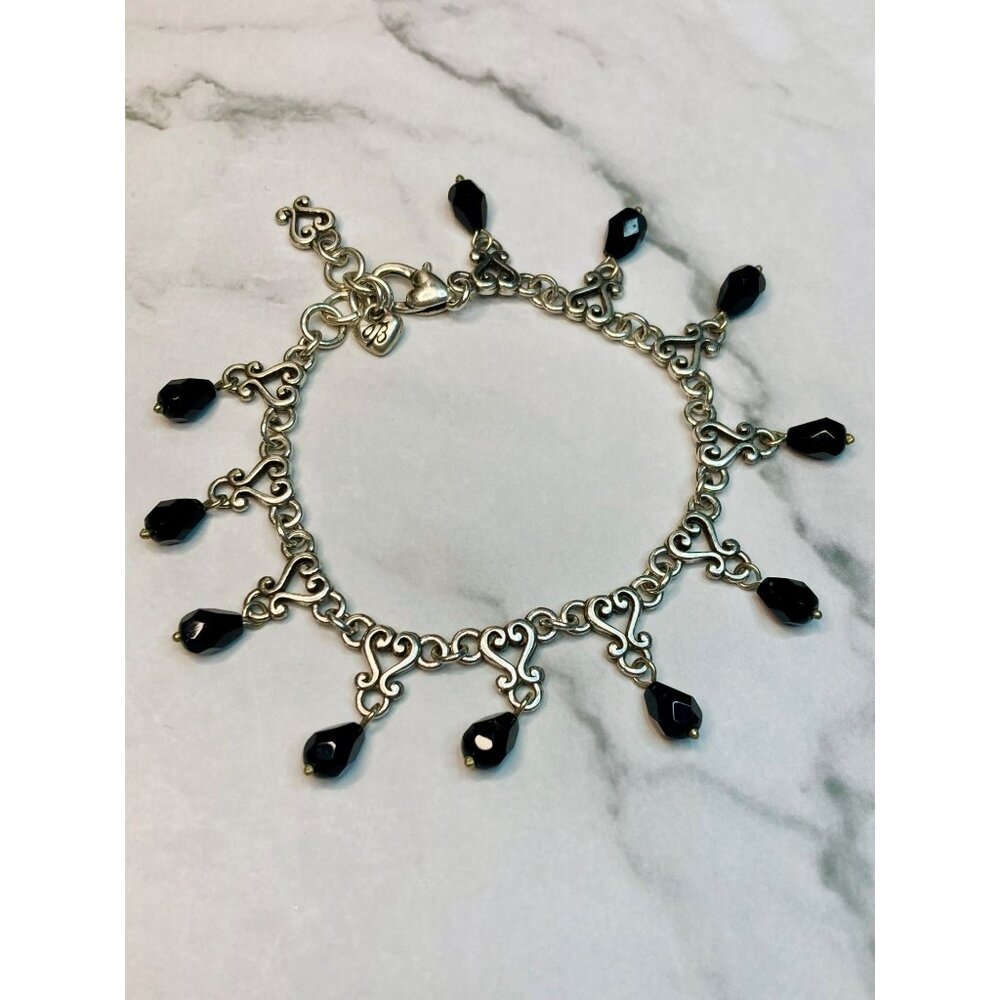 Retired Brighton Vivaldi Silver Tone Dangle Charm Bracelet -213